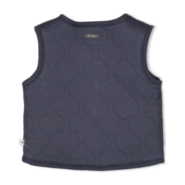 Feetje Omkeerbaar Teddy Gilet Blauwgrijs - Narwal