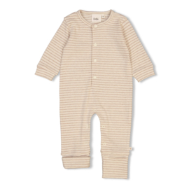Feetje Pak Omslagvoet Rib Streep - Taupe Melange