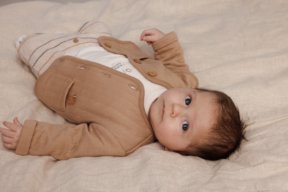 Feetje Broek Streep Taupe melange - Howdy
