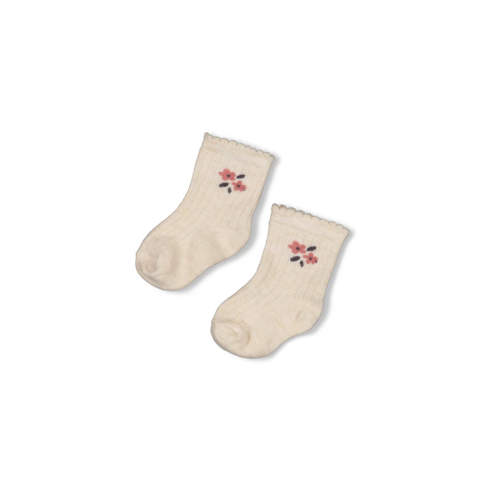 Feetje Sokken Offwhite Melange  - Woodland Bloom