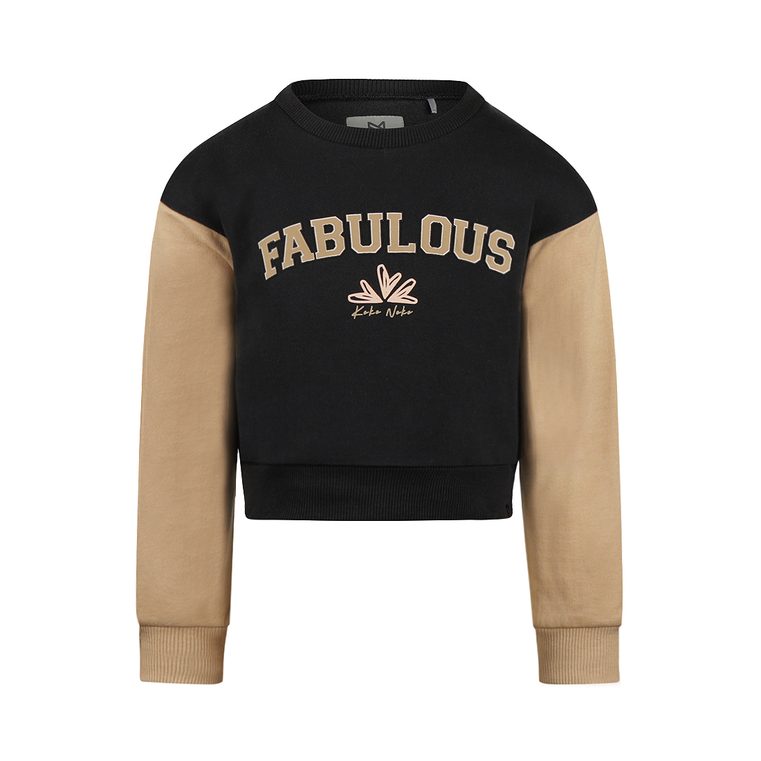 Koko Noko Sweater Tekst "Fabulous" - Faded Black