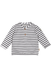 Bess Shirt Henley Striped - Offwhite