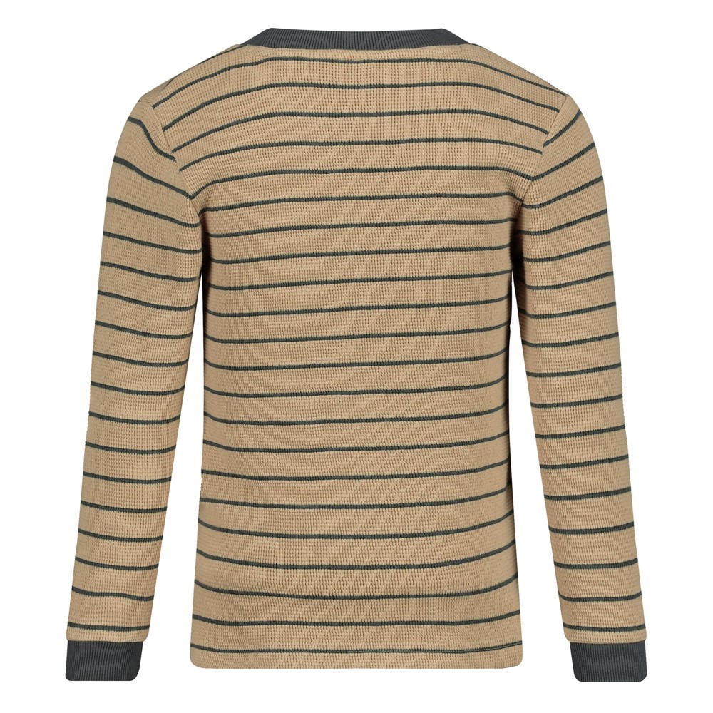 Sturdy Longsleeve Streep Wafelstructuur Zand - Couch Club