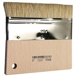 Brush, wide, with short handle.