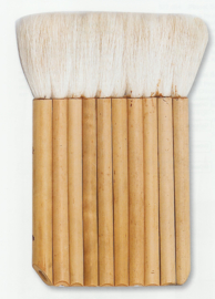 Bamboo brush, pan flute.
