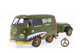 VW T1 Kool Kombi + aanhanger '50, groen