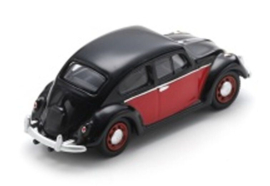 VW Kever, zwart/rood