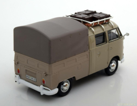 VW T1 Dubbelcabine, creme, met huif en dakrek