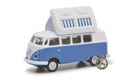 VW T1c camper, blauw/wit