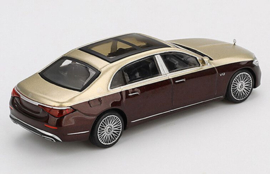 Mercedes Benz Maybach S680 '24, goud / rood metallic (voorbestelling)