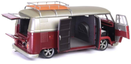 VW T1b Lowrider, rood/matt grijs