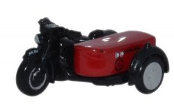 BSA Motor met zijspan (rood)