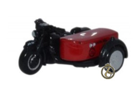 BSA Motor met zijspan (rood)