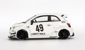 Fiat 595 Abarth LB-Works X Abas Works Gara #49 '24, wit (voorbestelling)