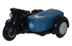 BSA Motor met zijspan (blauw)