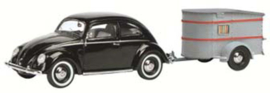 VW Kever (bril) + caravan