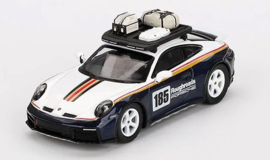 Porsche 911 (992) Dakar Rally #185 '23, wit/blauw metallic
