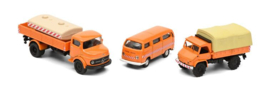 MHI VW T2, MB L322 Unimog 404 Set oranje