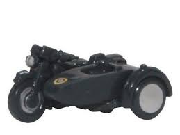 BSA Motor met zijspan (blue)