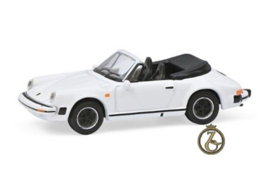 Porsche 911 Carrera 3.2 cabrio, wit