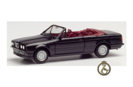 BMW 3 Cabrio E30, zwart metallic