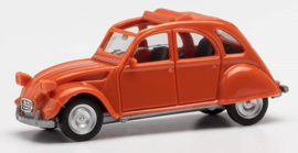 Citroen 2CV Faltdach offen, oranje