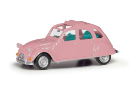 Citroën 2CV Faltdach open, roze