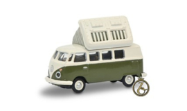 VW T1c Campingbus, groen/wit
