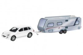 Porsche Cayenne and Hymer Nova S690