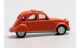 Citroen 2CV Faltdach offen, oranje