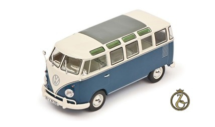 VW T1 Samba, blauw/wit