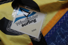 Duffel tas, duffle bag van oud windsurfzeil.