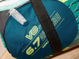 Duffel tas, duffle bag van oud windsurfzeil, windsurf zeilzak.