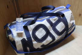 Duffel tas, duffle bag van oud jachtzeil.