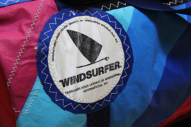 Duffel tas, duffle bag van oud windsurfzeil.