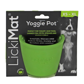 Lickimat yoggie pot hond groen 8cm