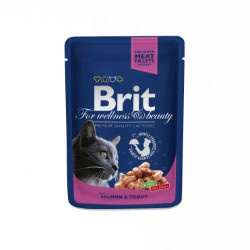 Brit Premium Cat Pouches with Salmon/Trout 100gr