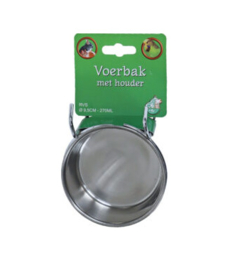 Boon RVS voerbak met houder universeel, Ø 9,5 cm- 270 ml.