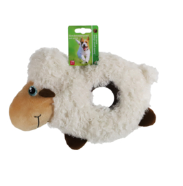 Boon Donut schaap schapenwol + piep 31cm wit