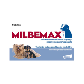 Milbemax pup & hond 0,5-10kg 4 wormtabl.