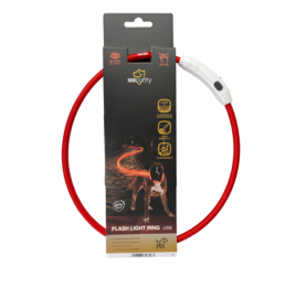 Duvo+ Flash light ring usb nylon rood 65cm