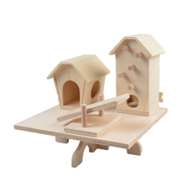Duvo+ houten speeltuin met huisjes