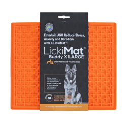 LickiMat hond likmat Buddy XL oranje, 30×25 cm