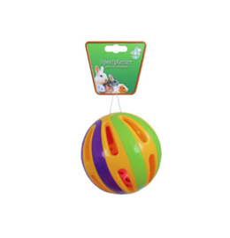 Boon knaagdierspeelgoed bal plastic met bel 12,5 cm.