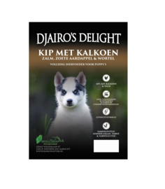 Djairo's Delight Puppy Kip met kalkoen en zalm,  6kg