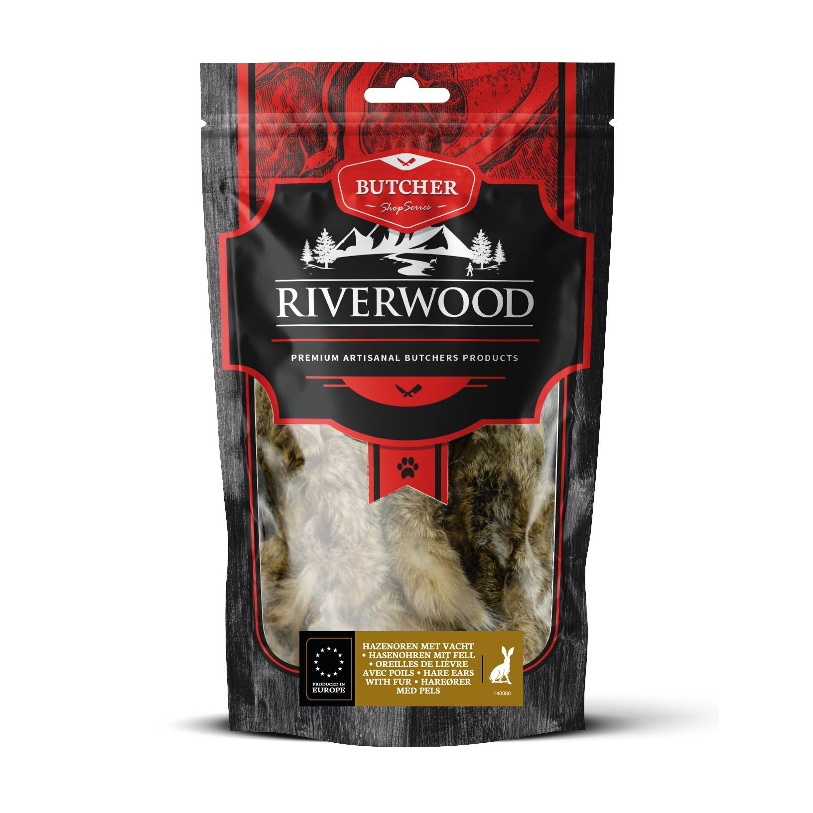 Riverwood Hazenoren met vacht 100gr