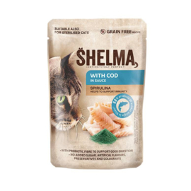 Shelma Pouch Kabeljauw en spirulina, 85gr