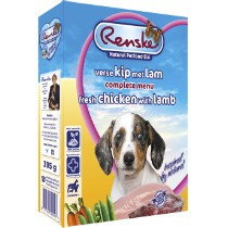 Renske Vers Vlees Maaltijd Gestoomd Kip/Lam Puppy 395gr