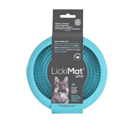 LickiMat hond likmat Ufo turquoise, 18×3 cm