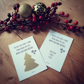 Kerst kraskaart - ''The best gifts don't come from under the tree'' - uncle